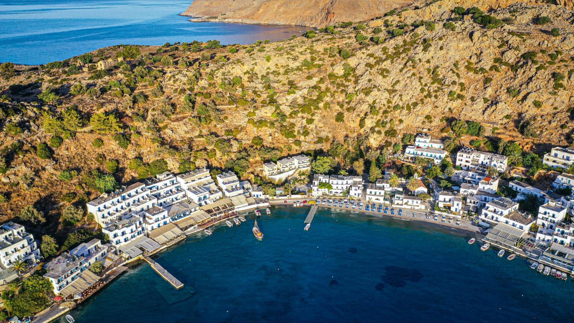 The Blue House Hotel Loutrón Luaran gambar